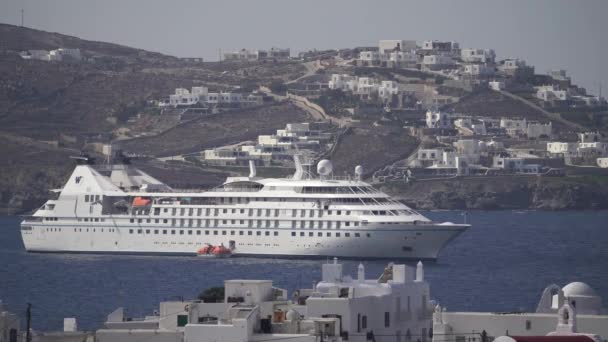 Octubre 2022 Isla Mykonos Cícladas Grecia Vista Sobre Ciudad Mykonos — Vídeos de Stock