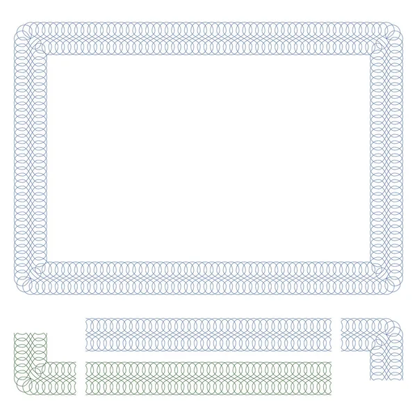 Decorative Frame Similar Guilloche White Background — Stock Vector