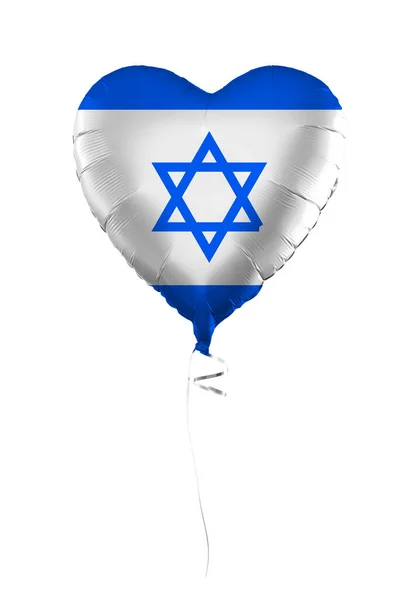 Koncepcja Izraela Balon Izraelską Flagą Białym Tle Edukacja Organizacja Charytatywna — Zdjęcie stockowe