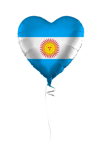 Αργεντινή Έννοια Μπαλόνι Σημαία Αργεντινής Απομονωμένο Λευκό Φόντο Εκπαίδευση Φιλανθρωπία — Φωτογραφία Αρχείου