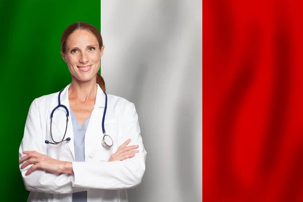 Olasz Háziorvos Zászló Olaszország — Stock Fotó