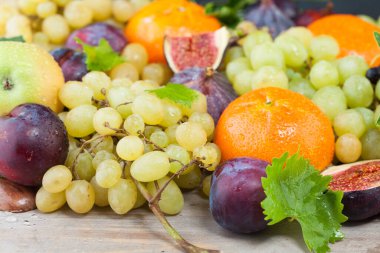 Taze meyve. Sağlıklı yemek geçmişi. Diyet, beslenme ve vitamin konsepti