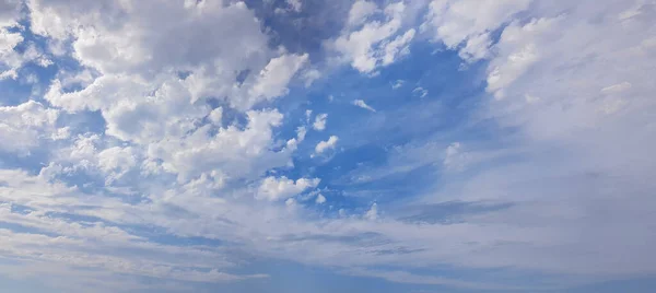 Morning sky background. Blue sky with white cloud