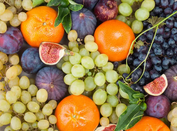Bright fruit background. Organic fruit closeup