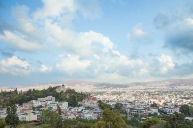 Atina hava güzel cityscape bakış. Yunanistan.