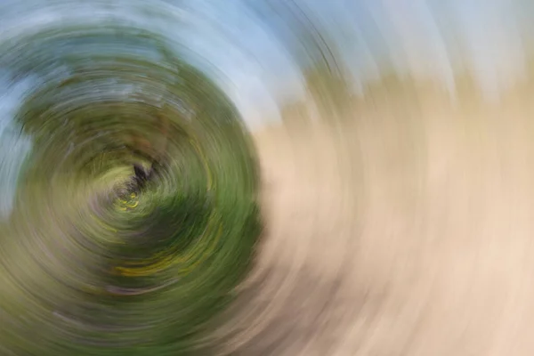 Spring Turns Summer Cycle Seasons Abstract Landscape Swirl Motion Blur — Stock Photo, Image