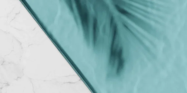 Роскошный Бассейн Тень Пальм Вид Сверху Воду Летняя Футболка — стоковое фото