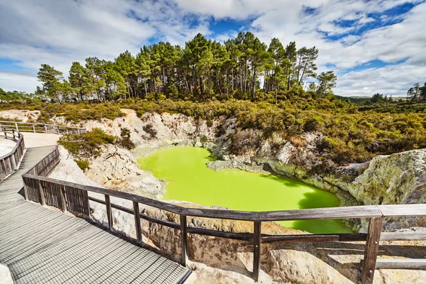 Devil Bath Pool Waiotapu Thermal Reserve Rotorua Nova Zelândia — Fotografia de Stock