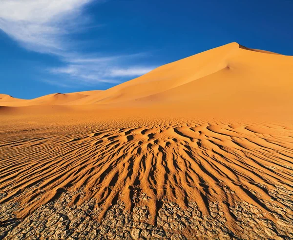Algeri Deki Sahra Çölü Nün Büyük Kum Tepeleri — Stok fotoğraf