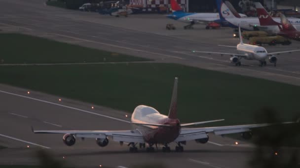 Sochi Russia July 2022 Jumbo Jet Rossiya Takes Sochi Airport — Video