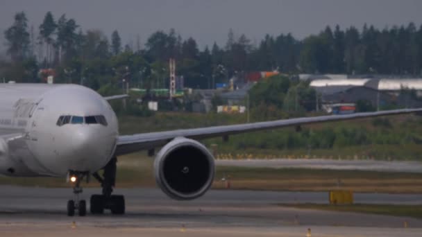 Moscow Russian Federation July 2021 Commercial Plane Nordwind Airlines Taxiing — Stockvideo
