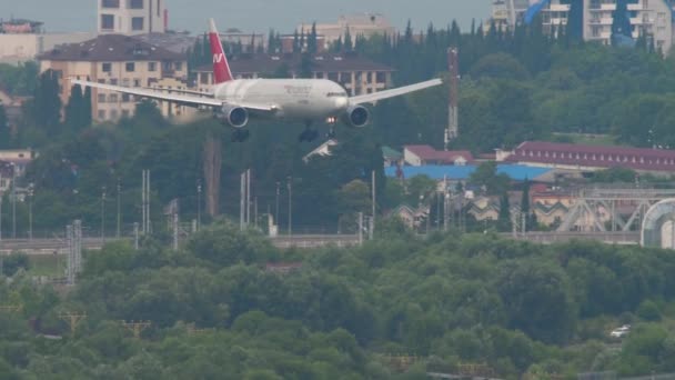 Sochi Russia August 2022 Commercial Jet Plane Nordwind Airlines Landing — Stockvideo