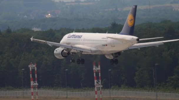 Frankfurt Main Germany July 2017 Airbus A319 114 Ailk Lufthansa — Stockvideo