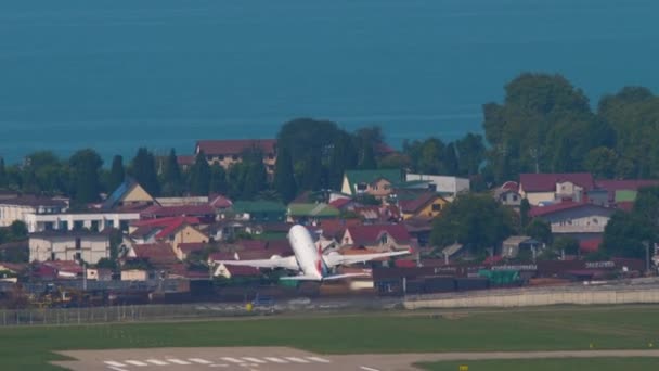 Sochi Russia July 2022 Aircraft Nordwind Taking Fly Away Sochi — Stockvideo