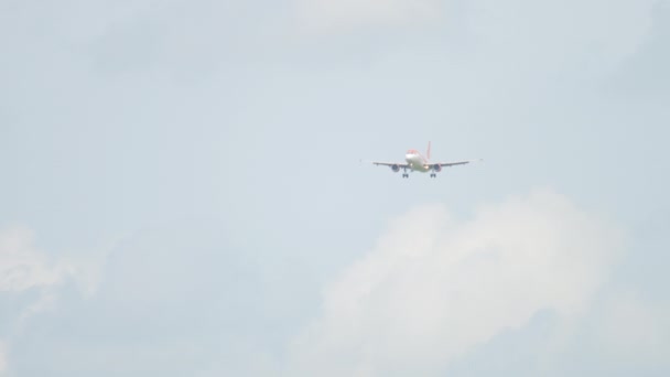 Amsterdam Κατω Χωρεσ Ιουλιου 2017 Front View Airbus A320 Easyjet — Αρχείο Βίντεο