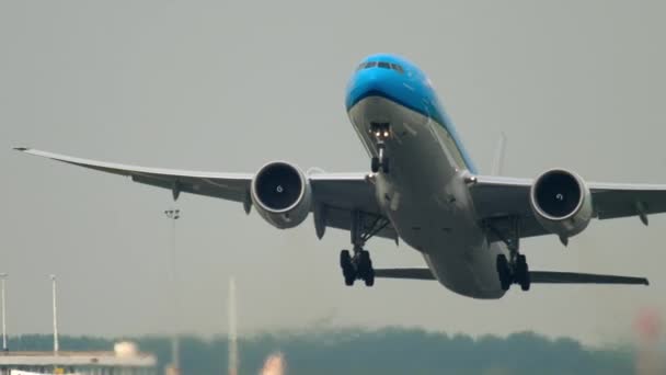 Amsterdam Netherlands July 2017 Passenger Jet Klm Airlines Taking Schiphol — Stockvideo