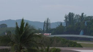 PHUKET, THAILAND - NOVEMBER 28, 2019: Plane of Sunday Airlines departure Phuket Airport, Thailand. Aviation, tourism and travel concept