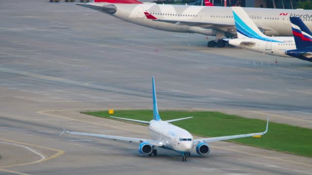 Sochi Russia August 2022 Passenger Plane Boeing 737 Pobeda Airlines — Stok video