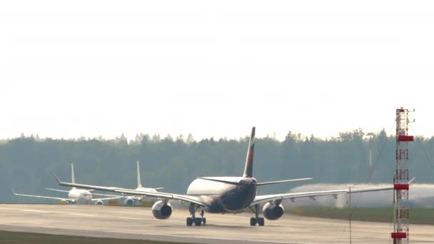 Moscow Russian Federation July 2021 Rear View Airbus A330 Aeroflot — Stockvideo