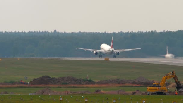 Moscow Russian Federation July 2021 Plane Nordwind Airlines Takeoff Sheremetyevo — Stockvideo