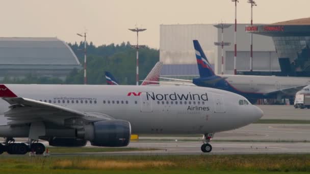 Moscow Russian Federation July 2021 Passenger Plane Airbus A330 Nordwind — Video