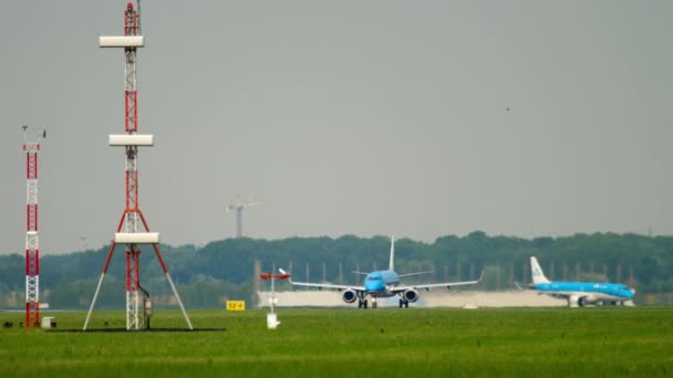 Board Passenger Flight Set Speed Departure Airplane Takeoff Airfield Review — Wideo stockowe