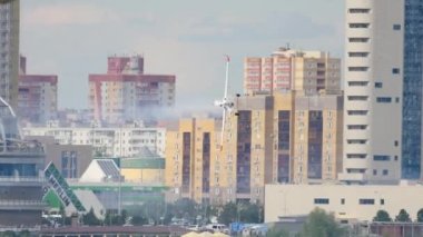KAZAN, RUSSIAN FEDERATION, JUNE 15, 2019: Sports plane performing risky dangerous stunts in the air. Red Bull Air Race