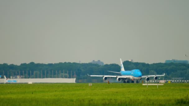 Amsterdam Netherlands July 2017 Boeing 747 Klm Airlines Speed Takeoff — Stok video
