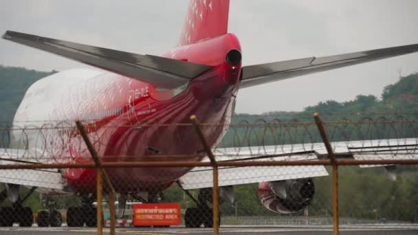 Phuket Thailand November 2017 Pssenger Widebody Aircraft Boeing 747 Rossiya — Vídeo de stock