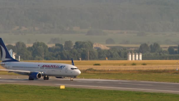 Kazan Russia Αυγουστου 2022 Επιβατικό Αεροσκάφος Boeing 737 Της Anadolujet — Αρχείο Βίντεο