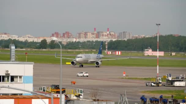 Saint Petersburg Russia July 2022 Passenger Jet Plane Aeroflot Skyteam — Stock video