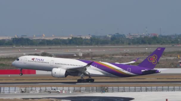 Bangkok Thailand January 2023 Airbus A350 Thn Thai Airways Landing — Video