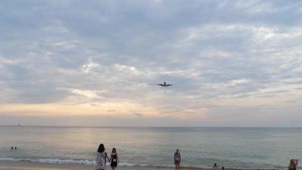 Phuket Thailand January 2023 Boeing 737 Thai Lion Air Landing — Stockvideo