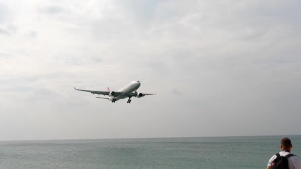 Phuket Thailand Hazi Ran 2023 Airbus A330 303 Phuket Havaalanına — Stok video