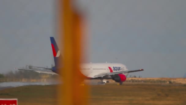 Phuket Thailand February 2023 Airplane Azur Air Boeing 767 Refusing — Stok video