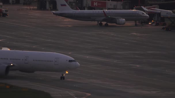 Sochi Russia August 2022 Footage Boeing 777 Nordwind Airlines Taxiing — Stockvideo