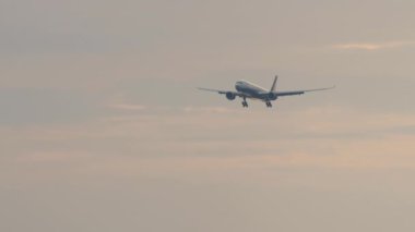 PHUKET, THAILAND - JANUARY 31, 2023: Airbus A330-941, OY-VKJ of Sunclass Airlines landing approach to Phuket airport. Tourism and travel concept