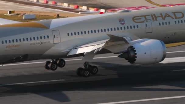 Phuket Thailand February 2023 Boeing 787 Dreamliner Bnc Etihad Airways — Stok video