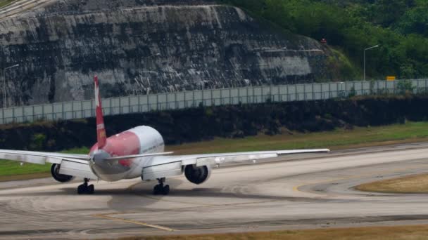 Phuket Tajlandia Luty 2023 Boeing 777 73272 Pegas Fly Kołowania — Wideo stockowe