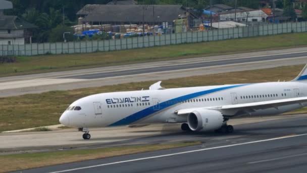 Phuket Thaïlande Février 2023 Boeing 787 Circulant Après Atterrissage Aéroport — Video