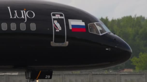 Novosibirsk Federation Russie Juillet 2022 Vue Rapprochée Cockpit Avion Azur — Video