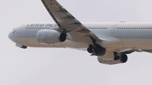 Пхукет Таиланд Февраля 2023 Года Airbus A330 Lal Взлета Cathay — стоковое видео