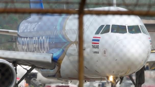 Phuket Thailand Janeiro 2023 Passageiro Baixo Custo Airbus A320 Abx — Vídeo de Stock