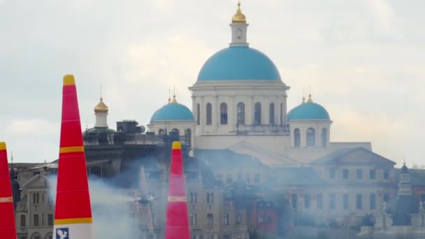 Kazan Ruská Federace 2019 Letoun Předvádí Kaskadérské Kousky Red Bull — Stock video