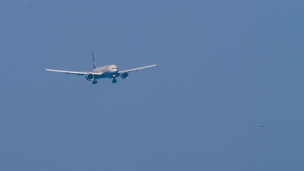 Phuket Thaïlande Février 2023 Boeing 777 73135 Aeroflot Approchant Avant — Video