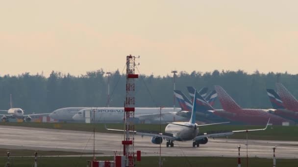 Moscow Russian Federation Julho 2021 Avião Jato Boeing 737 Pobeda — Vídeo de Stock