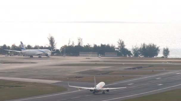 Phuket Thailand February 2023 Passenger Plane Boeing 737 Dby Nok — 비디오
