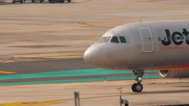 Phuket Tajlandia Luty 2023 Samolot Cywilny Airbus A320 Jsk Linii — Wideo stockowe