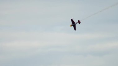 KAZAN, RUSSIAN FEDERATION, JUNE 15, 2019: Sports Plane flies for Red Bull Air, racing and competition. Red Bull Air Race