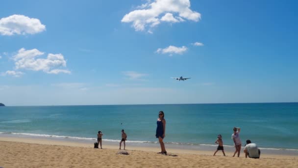 Phuket Tailandia Febrero 2023 Boeing 787 Dreamliner Tui Landing Phuket — Vídeos de Stock